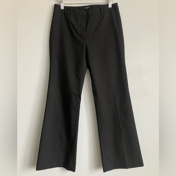Talbots Pants - TALBOTS Black Slightly Flare Leg Mid Rise Trouser Size 6P